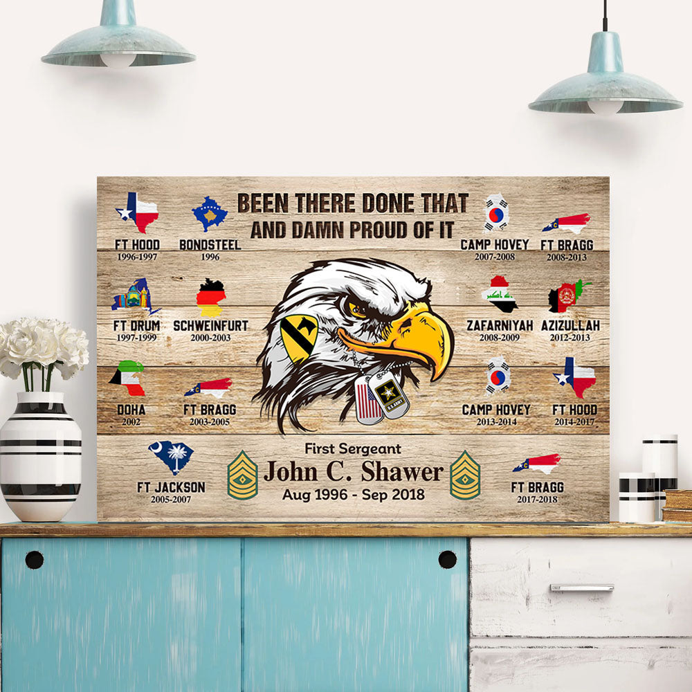 Custom Poster Canvas U.S Military World Tour Personalized Gift For Veteran K1702