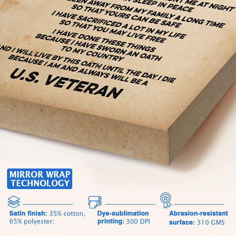 Veteran Custom Poster Canvas I Am And Always Be A U.S. Veteran Personalized Gift For Veteran K1702