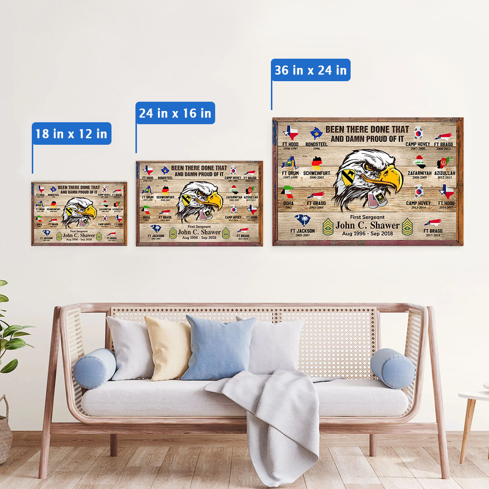 Custom Poster Canvas U.S Military World Tour Personalized Gift For Veteran K1702