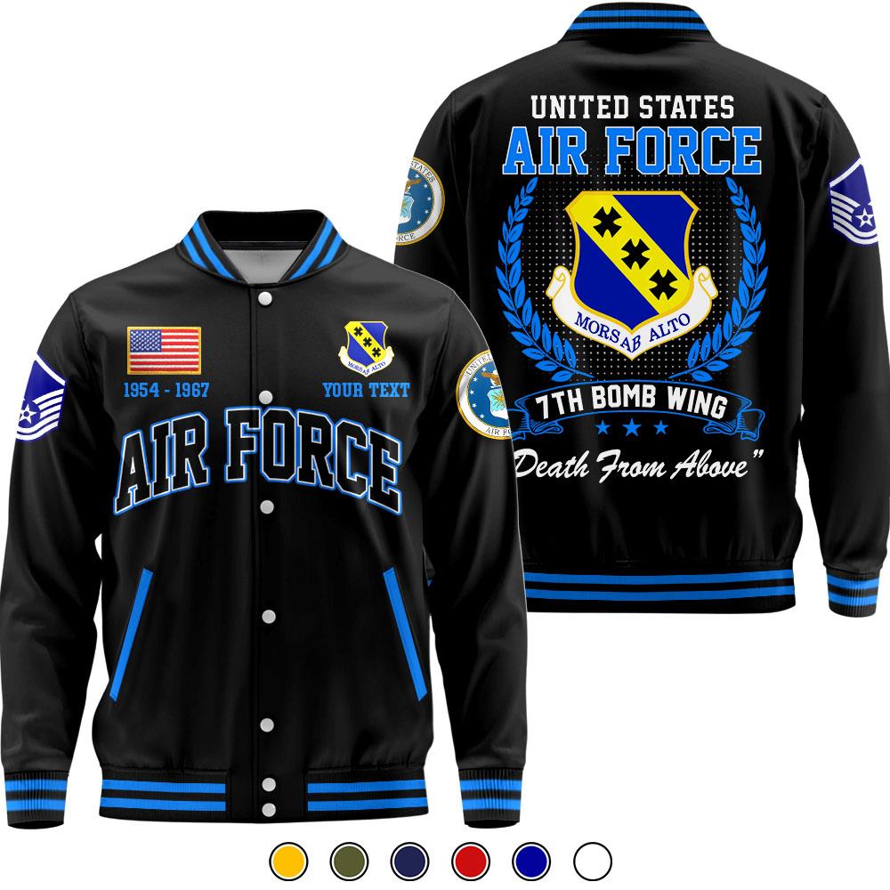 US Military Baseball Jackets Custom All Branches Rank Division Name For Military Retirement Veteran Dad Grandpa K1702