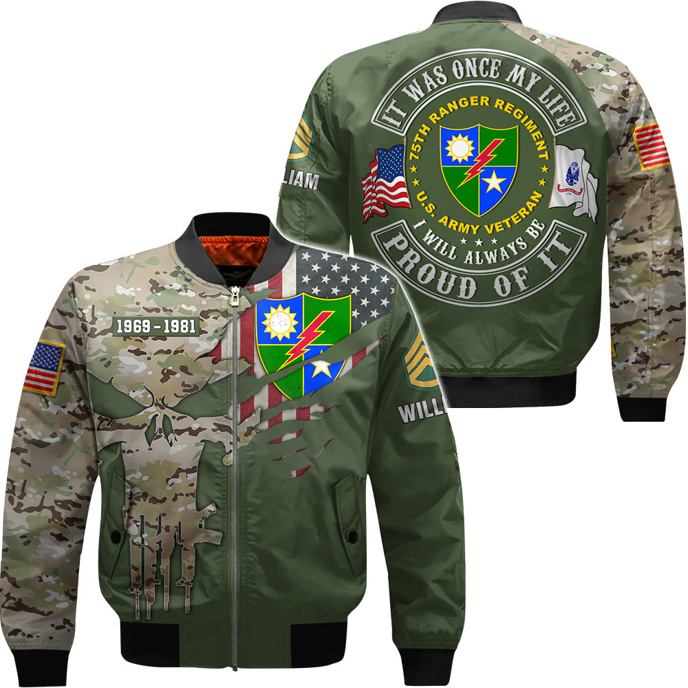 Personalized All Over Print Camouflage Military Shirt It Was Once My Life US Veteran I Will Always Be Proud Of It Gift For Veterans K1702 Trhn