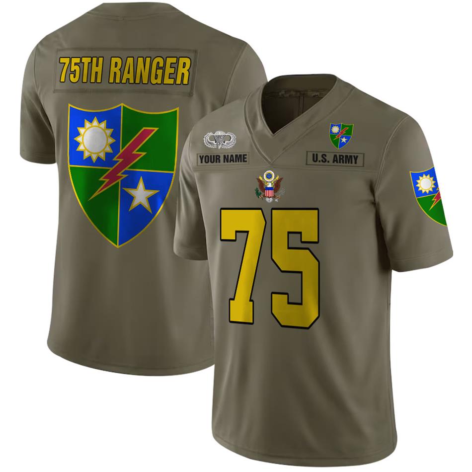 Personalized Jersey Football Shirt Military Gift For Soldiers Veteran K1702