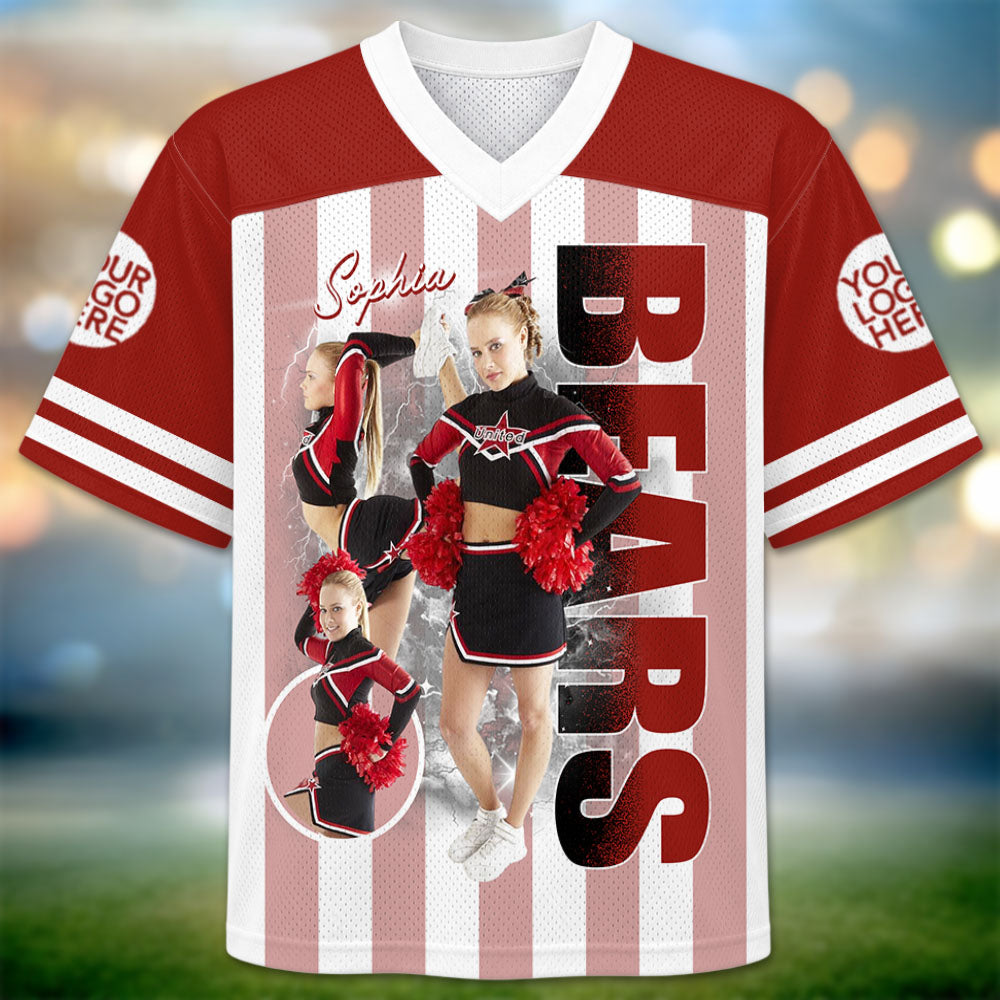 Personalized Cheer Family Jersey with Photo, Name & Number - Personalized Gift For Cheerleader A2110 Pt99