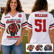 I Will Always Be Your Biggest Fan Personalized All Over Print Football Jersey For Football Mom Grandma Sport Family K1702 MT2