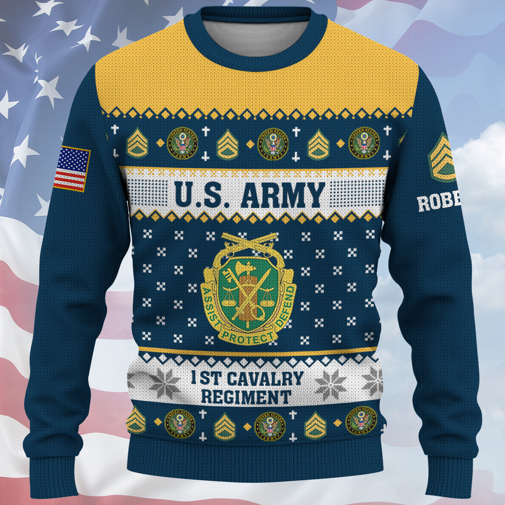Custom Ugly Sweater Available All For Veteran Soldier  Military Branches Gift For Veteran Dad Grandpa K1702 Trhn
