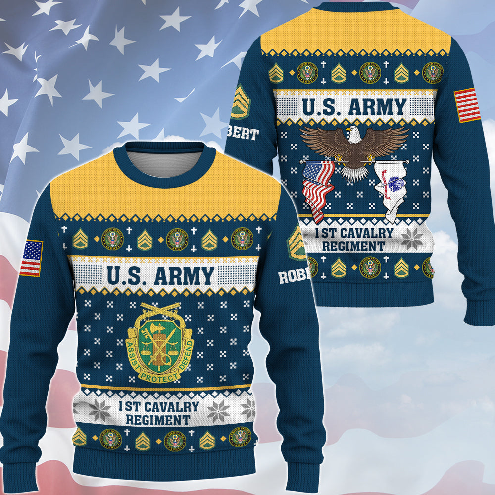 Custom Ugly Sweater Available All For Veteran Soldier  Military Branches Gift For Veteran Dad Grandpa K1702 Trhn