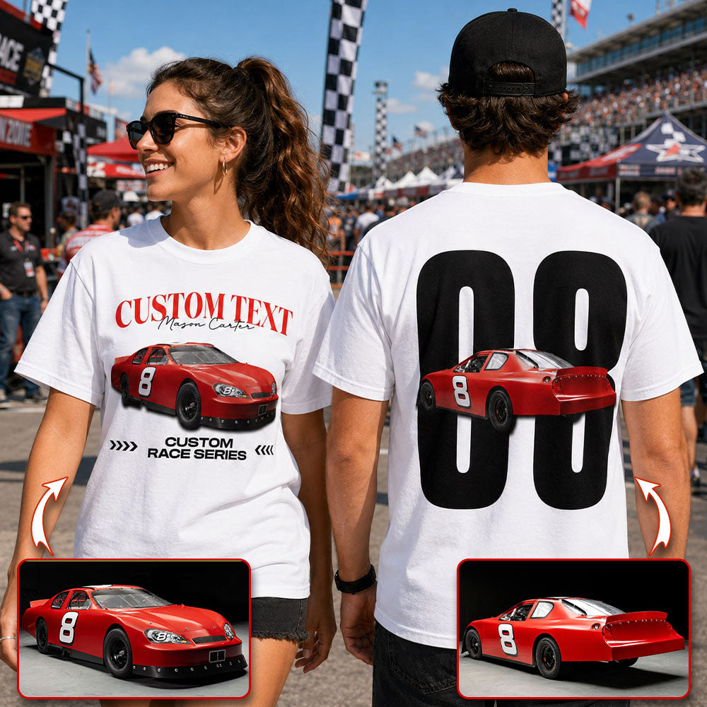 Custom Photo Race Car Shirt - Personalized Shirt For Racing Fan A2110 Pt99