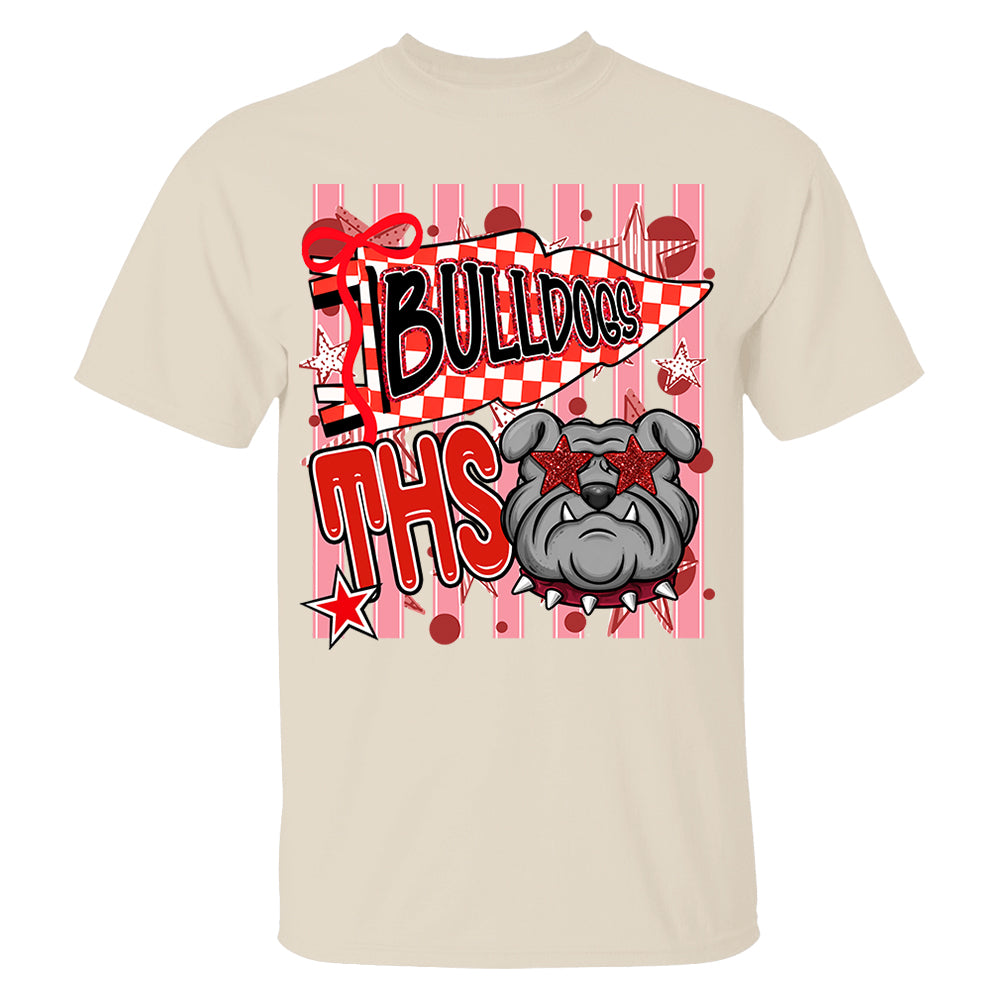 Custom Cheer Team Mascot, Mascot Neon Striped Shirt L0411 Nh00