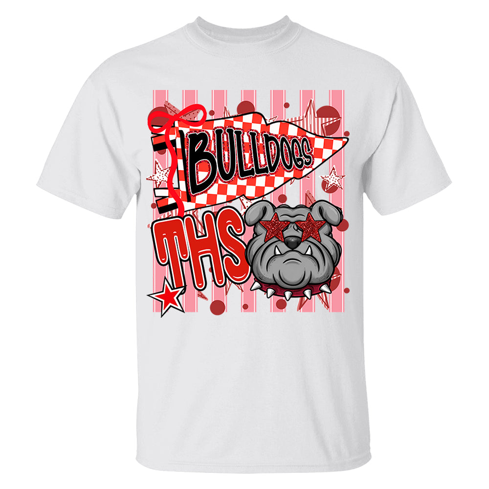 Custom Cheer Team Mascot, Mascot Neon Striped Shirt L0411 Nh00