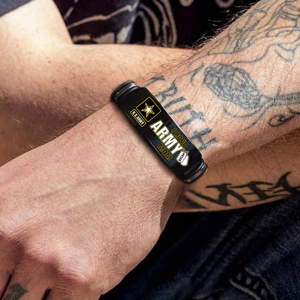 Custom Military Bracelet Proud Army Mom Dad Gift For Military Family Members Support Our Troops Shirt K1702 Trhn