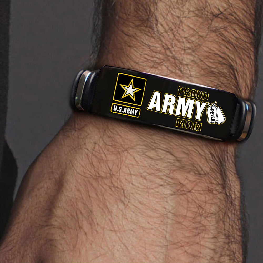 Custom Military Bracelet Proud Army Mom Dad Gift For Military Family Members Support Our Troops Shirt K1702 Trhn