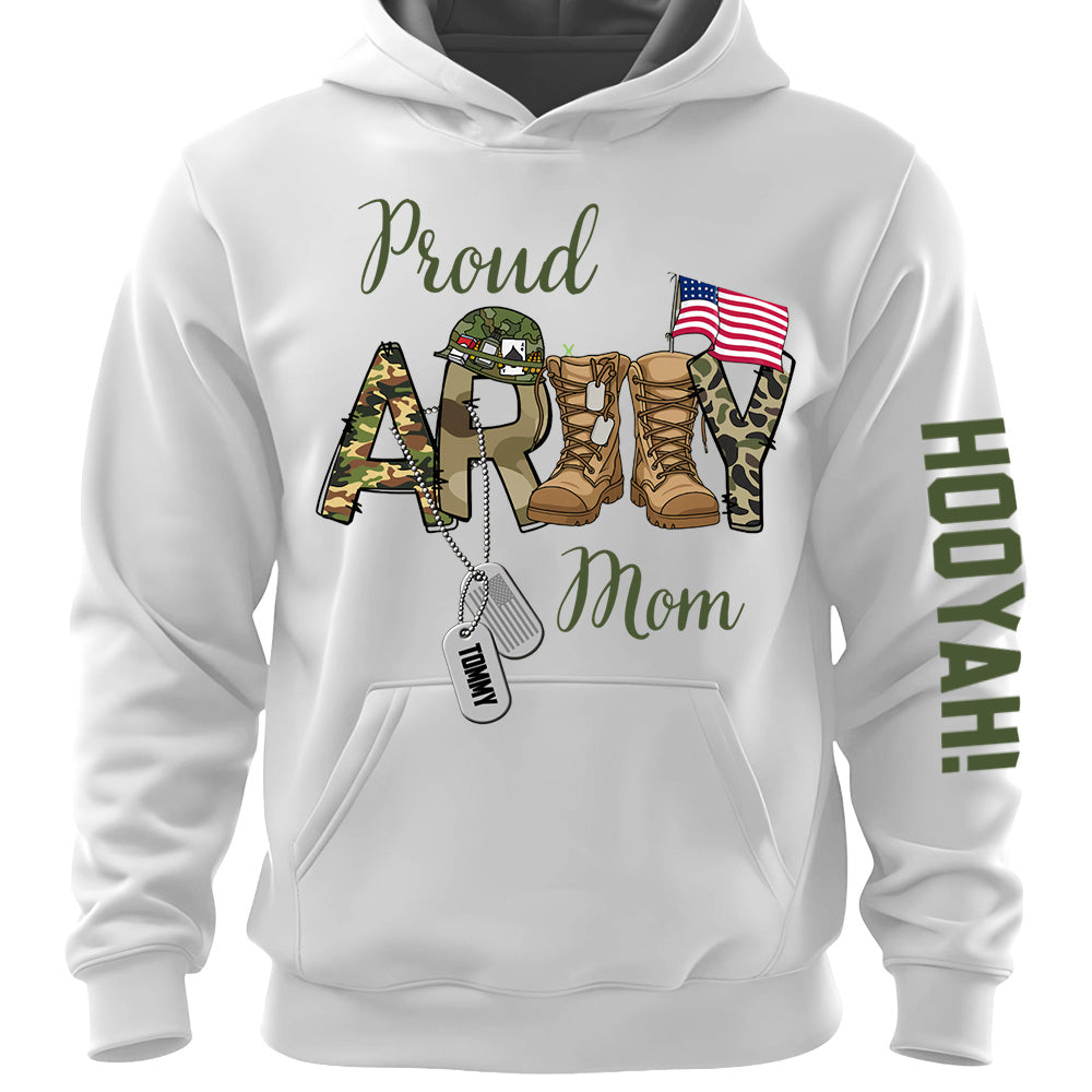 Custom Proud Army Family Mom Dad Brother Shirts, Personalized Army Dad Shirt, USA Army Family Outfits, Military Family Gift K1702 Pt99
