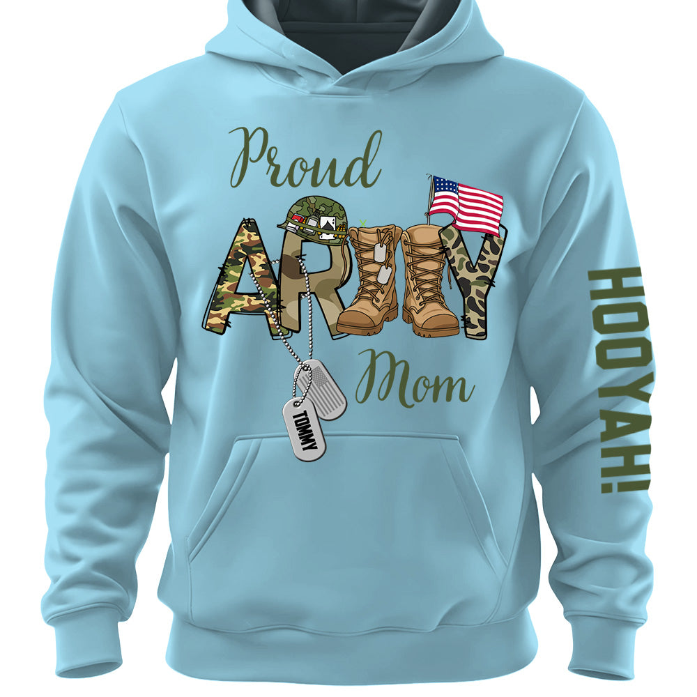 Custom Proud Army Family Mom Dad Brother Shirts, Personalized Army Dad Shirt, USA Army Family Outfits, Military Family Gift K1702 Pt99