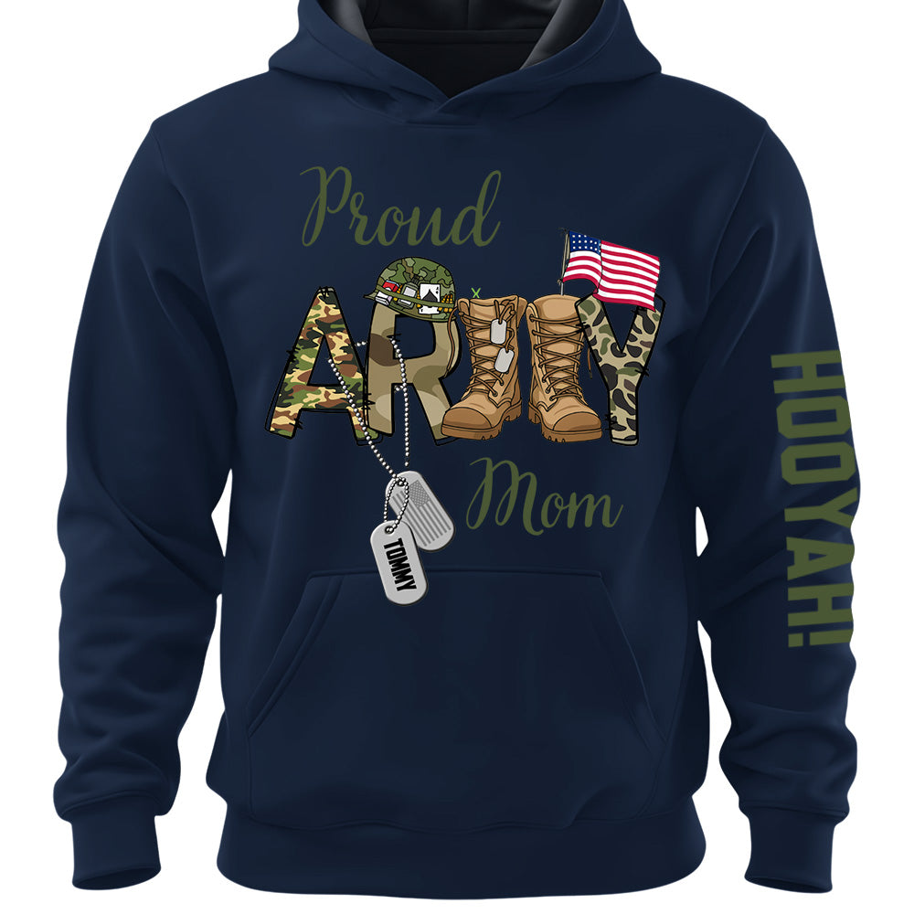Custom Proud Army Family Mom Dad Brother Shirts, Personalized Army Dad Shirt, USA Army Family Outfits, Military Family Gift K1702 Pt99