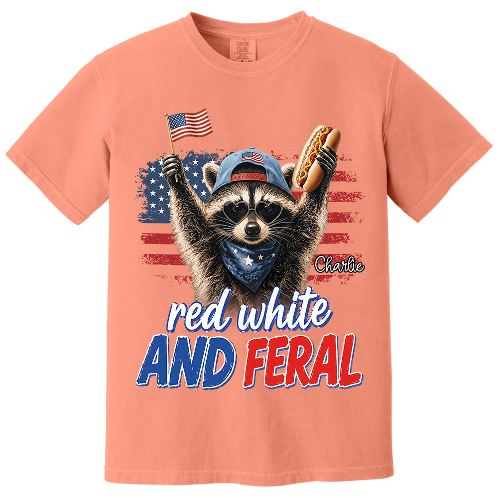 Red White And Patriotic Raccoon, Custom Photo Pet Dog Cat & Raccoon Shirt, Funny USA Animal For 250 Years Of Freedom, July 4th Gift MI209 VH01