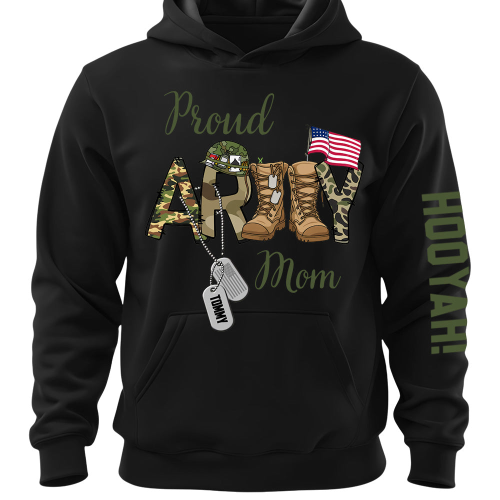 Custom Proud Army Family Mom Dad Brother Shirts, Personalized Army Dad Shirt, USA Army Family Outfits, Military Family Gift K1702 Pt99