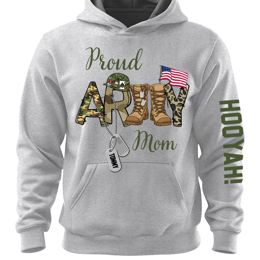Custom Proud Army Family Mom Dad Brother Shirts, Personalized Army Dad Shirt, USA Army Family Outfits, Military Family Gift K1702 Pt99