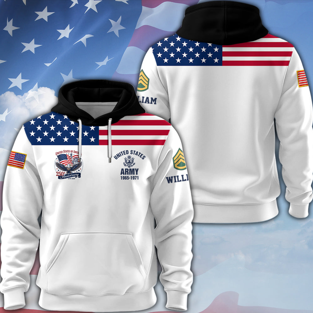 Custom Shirt U.S 250th Anniversary ,America 250th Birthday Available All Military Branches Gift For Veterans K1702 MT2