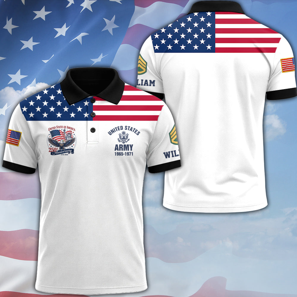 Custom Shirt U.S 250th Anniversary ,America 250th Birthday Available All Military Branches Gift For Veterans K1702 MT2