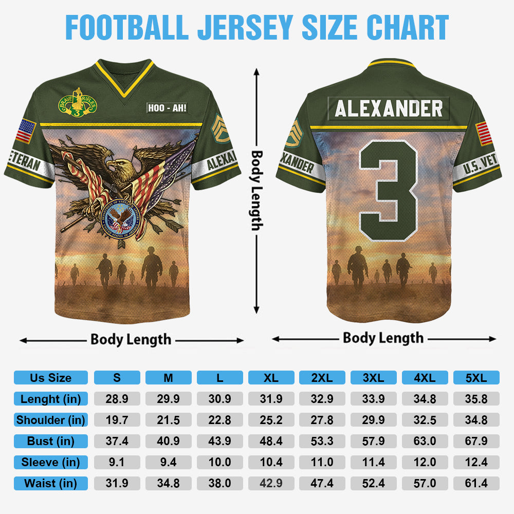 Jersey Football Military Premium Honoring All Who Served US Veteran Jersey , Gifts For US Veterans K1702 Trhn