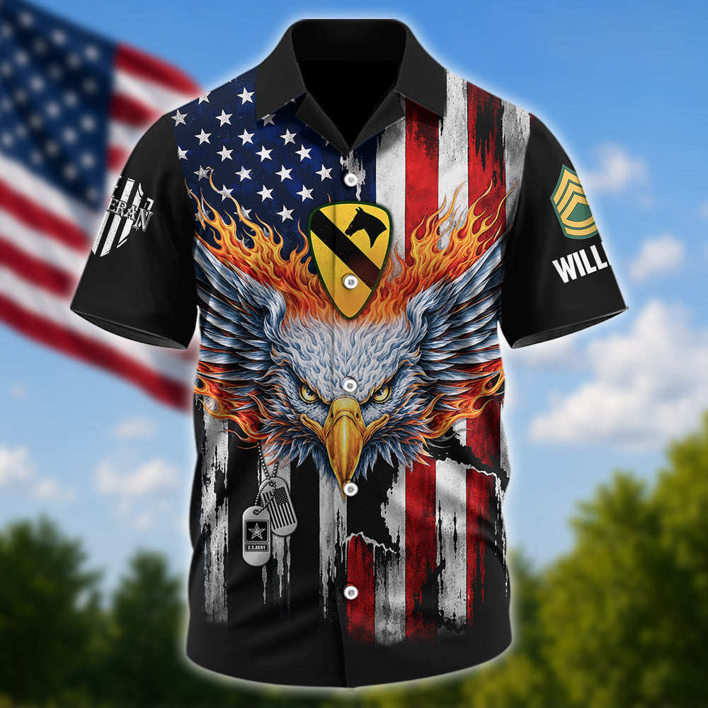 Personalized All Over Print Shirt For Veteran Available All Military Branch Eagle Flag America Gift For Veterans Dad, Grandpa K1702 MT2