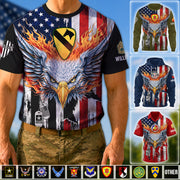 Personalized All Over Print Shirt For Veteran Available All Military Branch Eagle Flag America Gift For Veterans Dad, Grandpa K1702 MT2
