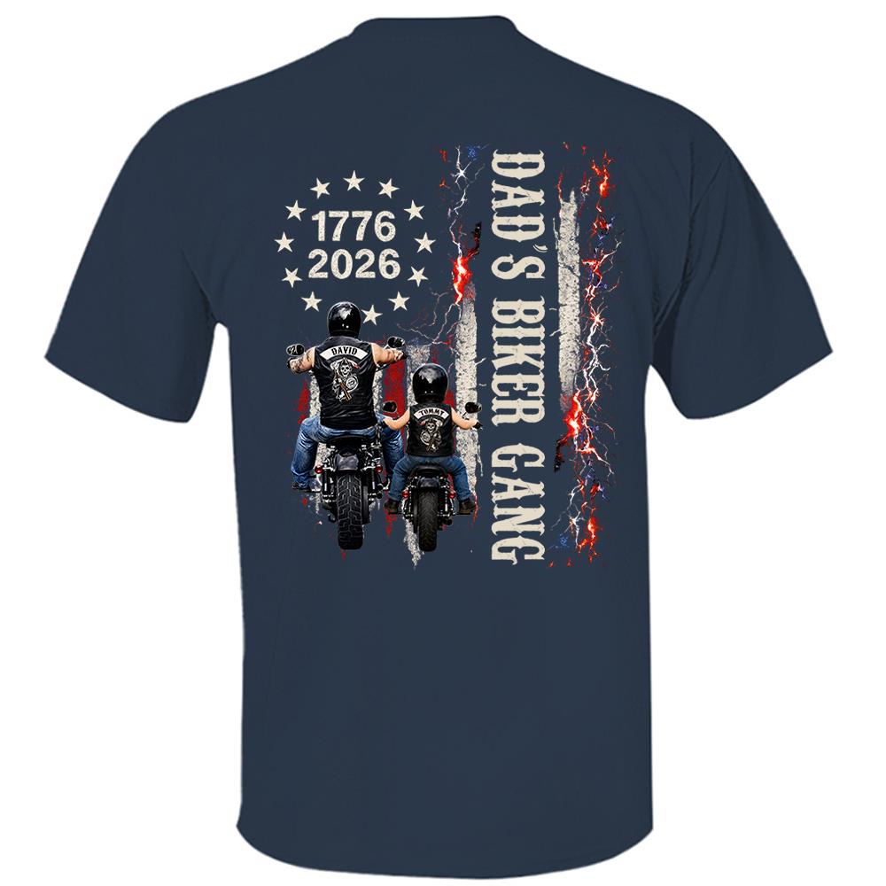 Custom Grandpa’s Biker Gang Shirt - Personalized Gift For Dad, Grandpa Nh00