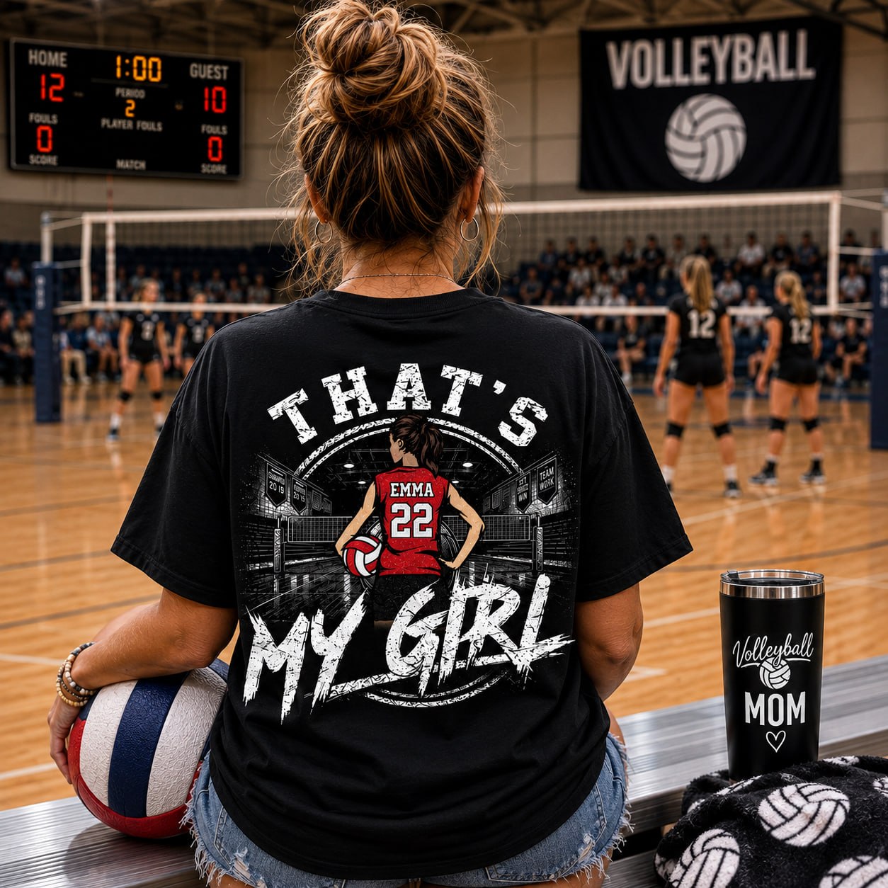 Personalized That's My Girl Shirt, Custom Volleyball Mom Gameday Shirt T1807 VH01
