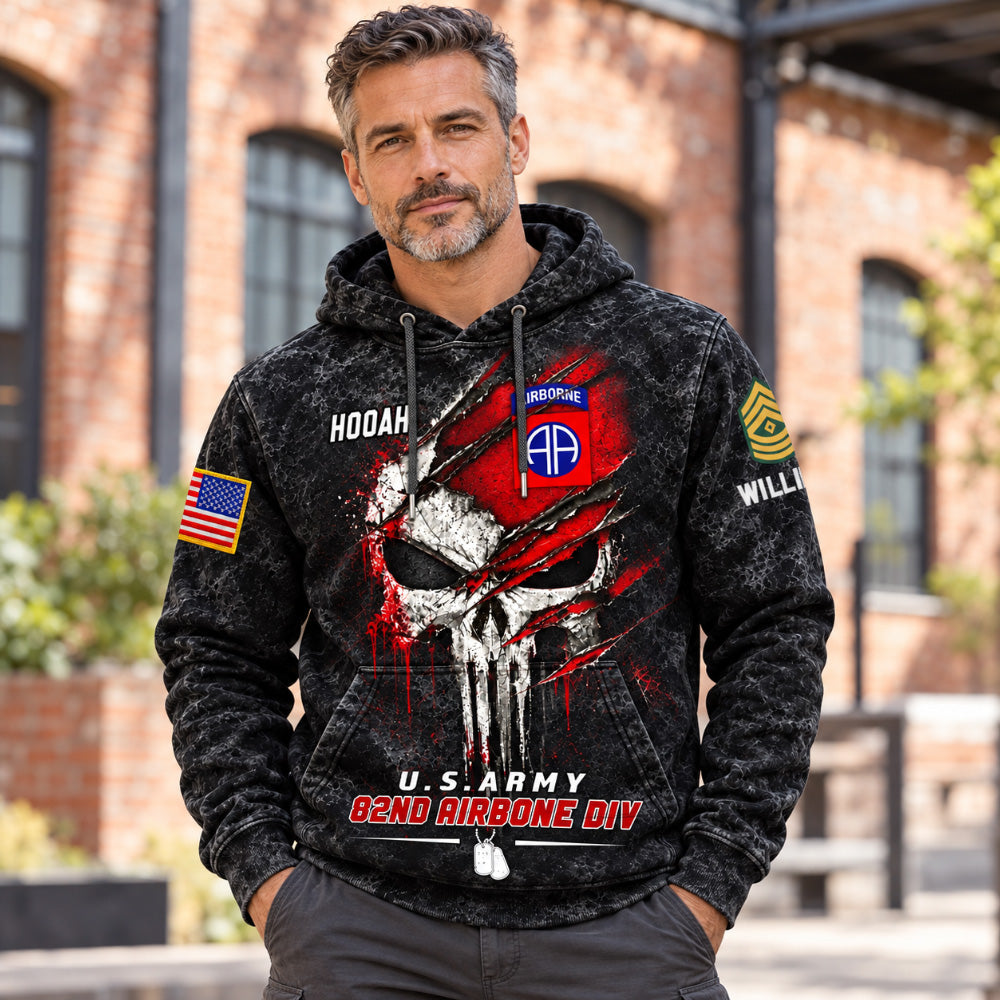 Custom Veteran Shirt Skull Division Military Available All Military Branches, Rank, Veteran Shirt K1702 MT2