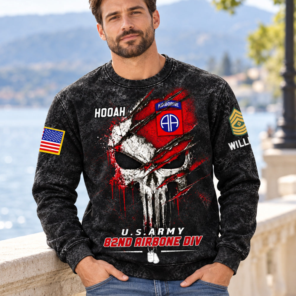Custom Veteran Shirt Skull Division Military Available All Military Branches, Rank, Veteran Shirt K1702 MT2