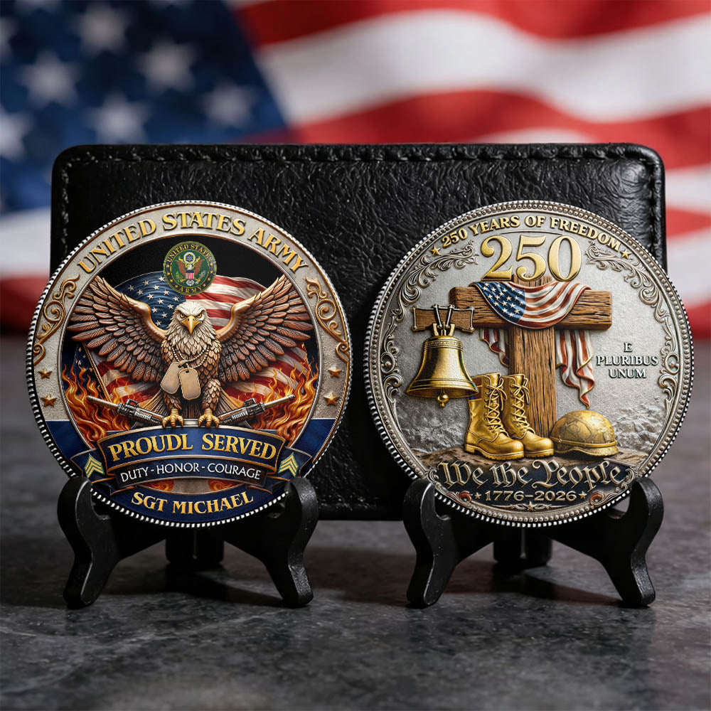 U.S. Veteran – 250 Years of Freedom Commemorative Coin Custom Gift For Veterans Soldier K1702 MT2