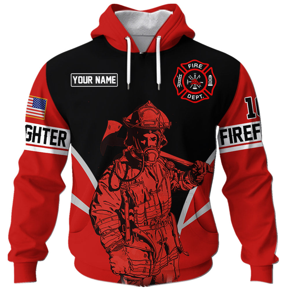 Personalized All Over Print Shirt Firefighter Custom Department Name Art Fireman And Number K1702 Do99