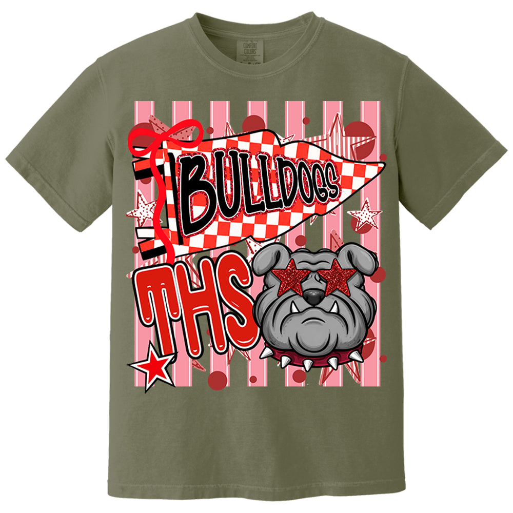 Custom Cheer Team Mascot, Mascot Neon Striped Shirt L0411 Nh00