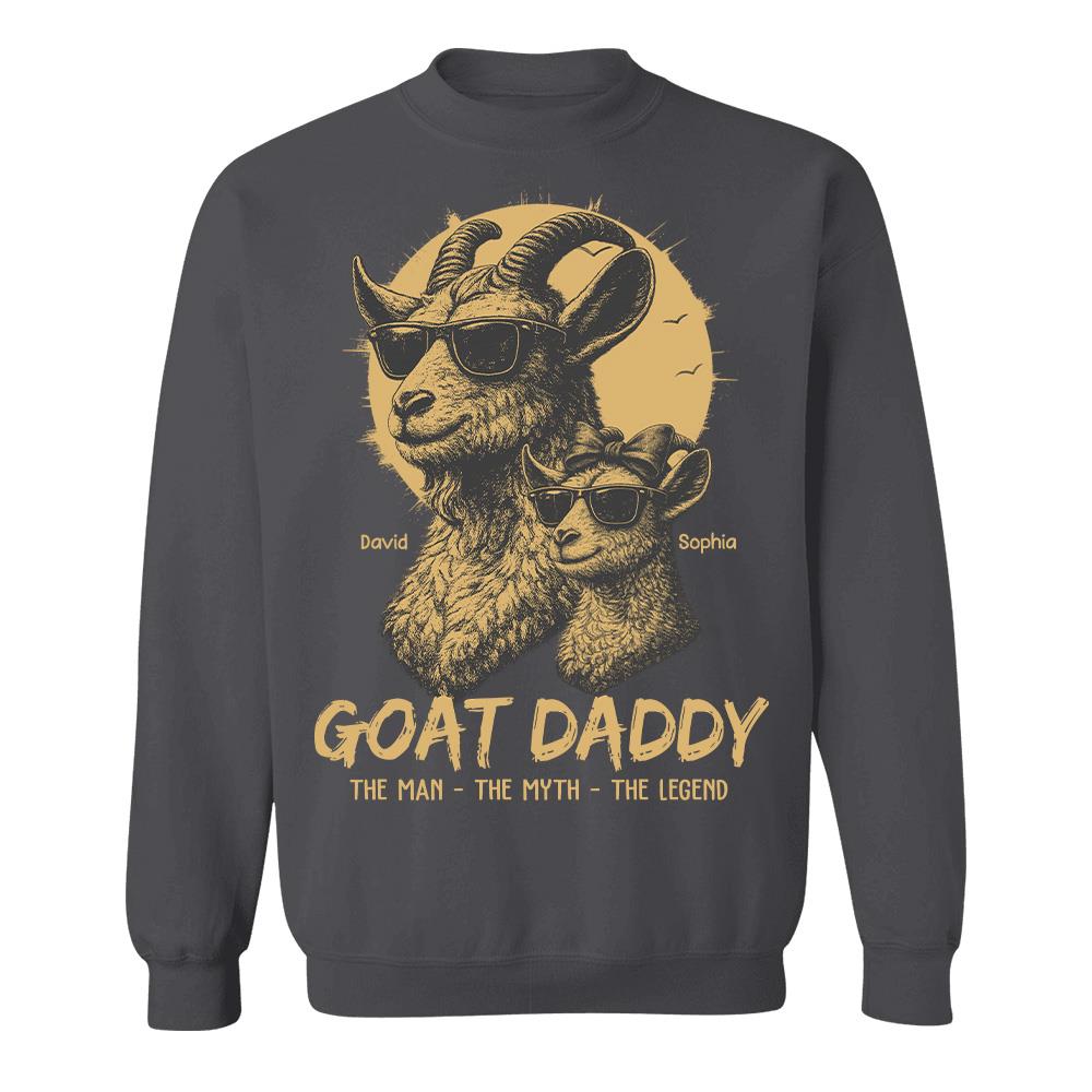 Personalized Goat Daddy Shirt, Funny Father's Day Gift For Dad L0411 Hv01