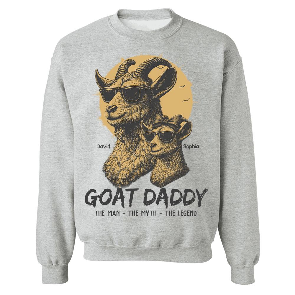 Personalized Goat Daddy Shirt, Funny Father's Day Gift For Dad L0411 Hv01