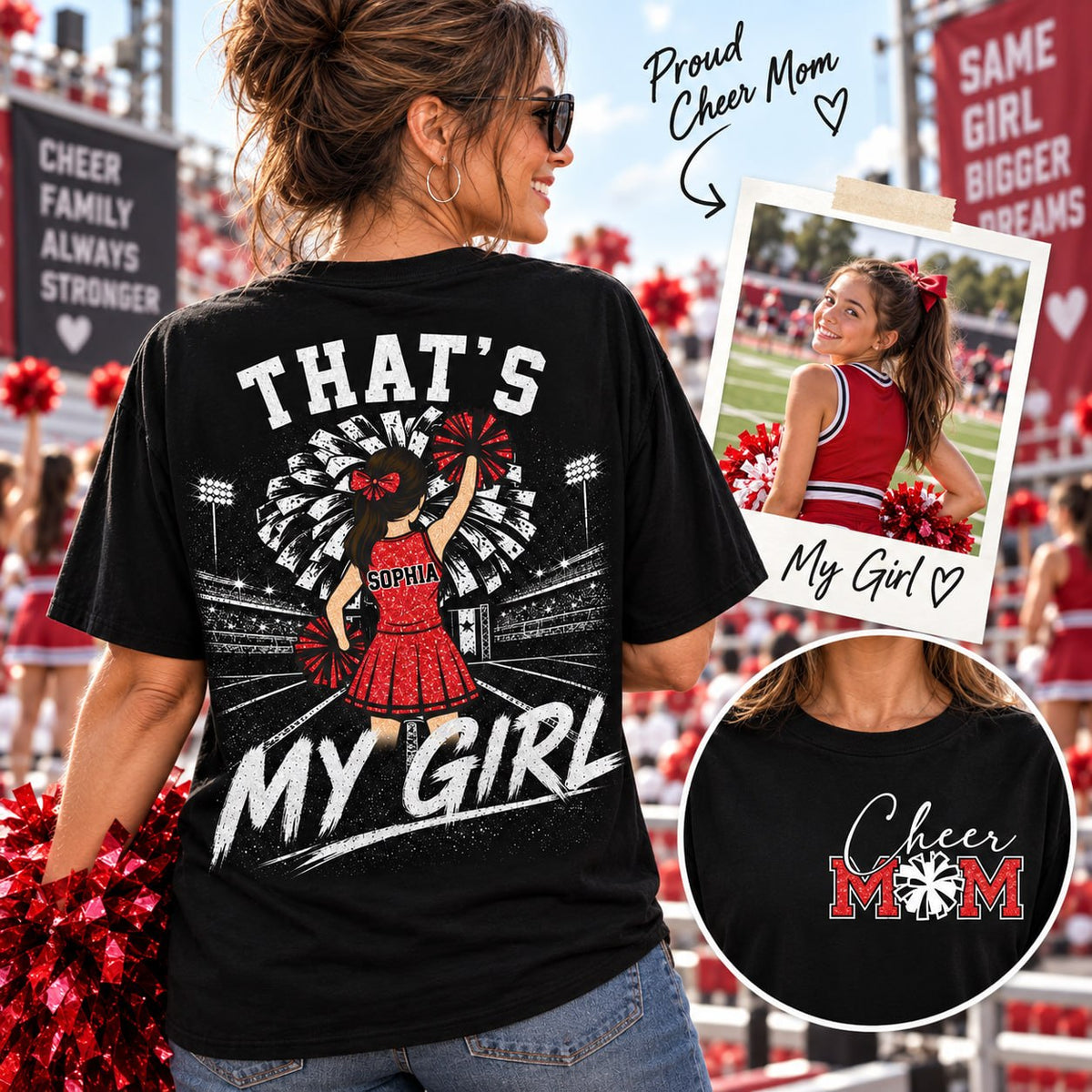 Personalized Cheer Mom Shirt, Custom Those Are My Boys T-Shirt, Team Name & Player Number Tee, Cheerleading Season Gift NA02 VH01