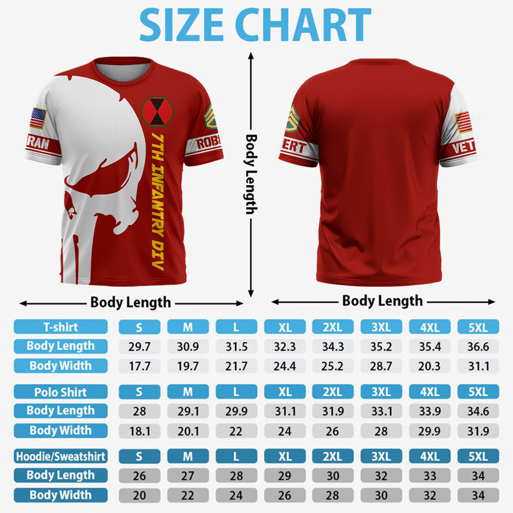 Personalized All Over Print Shirt Veteran Skull Art Custom Military Patches Division Military Gift For Veterans K1702 Trhn