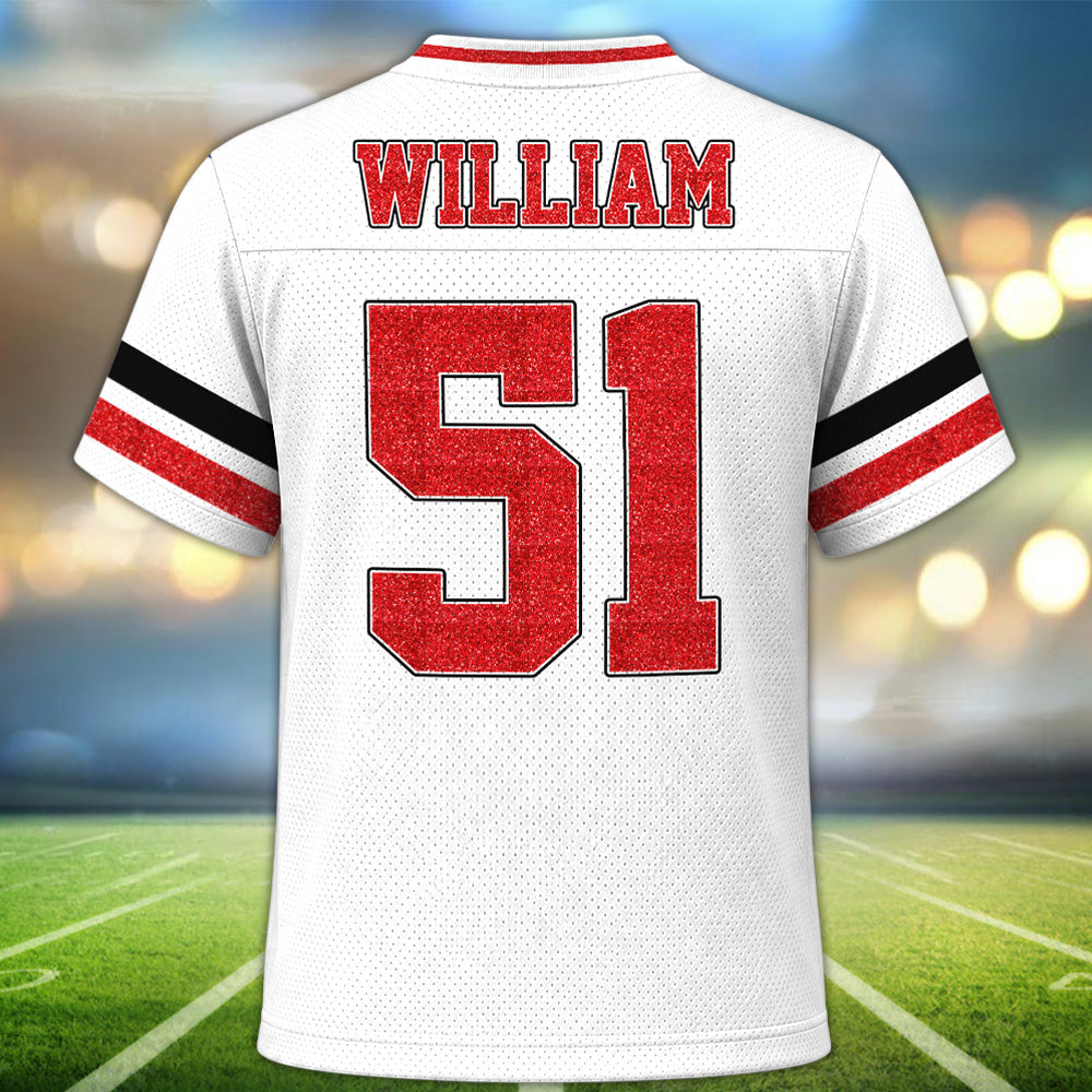I Will Always Be Your Biggest Fan Personalized All Over Print Football Jersey For Football Mom Grandma Sport Family K1702 MT2