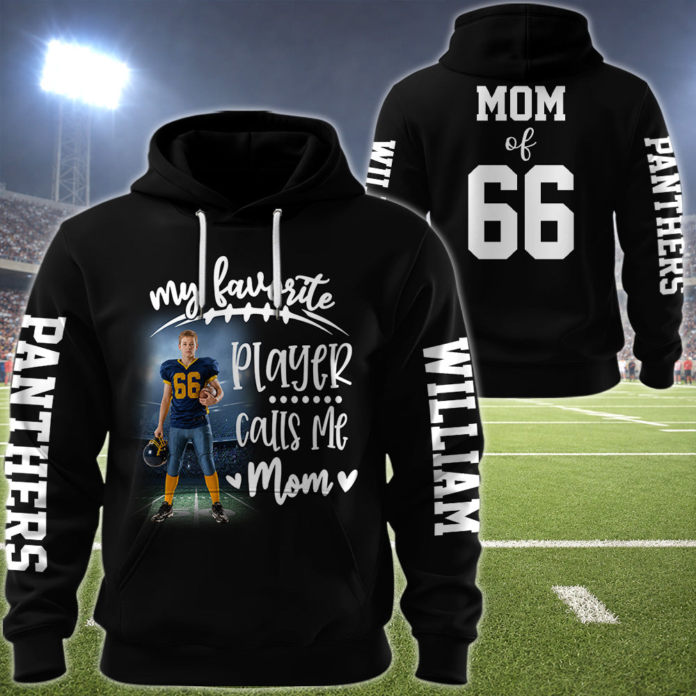 Personalized All Over Print Shirt My Favorite Player Calls Me Mom Football Team Custom All Over Print Shirt K1702 MT2