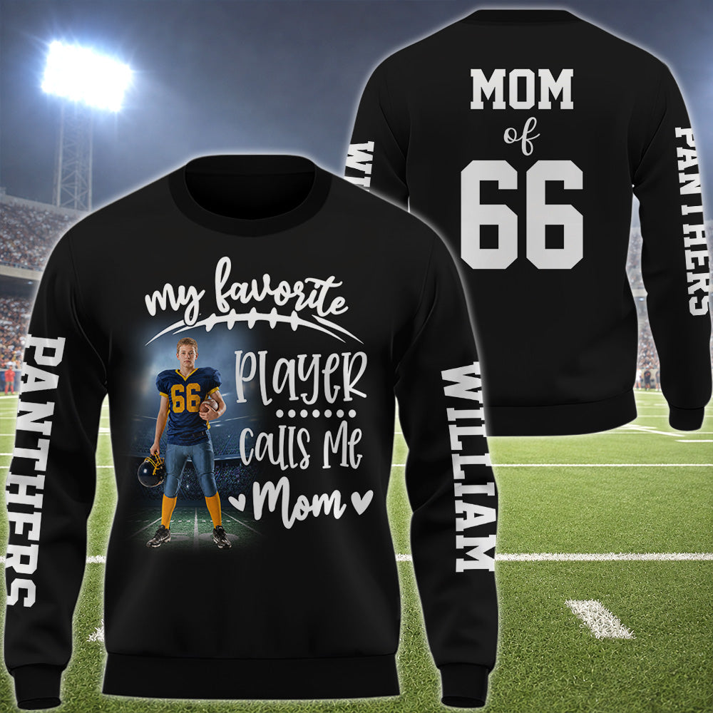 Personalized All Over Print Shirt My Favorite Player Calls Me Mom Football Team Custom All Over Print Shirt K1702 MT2