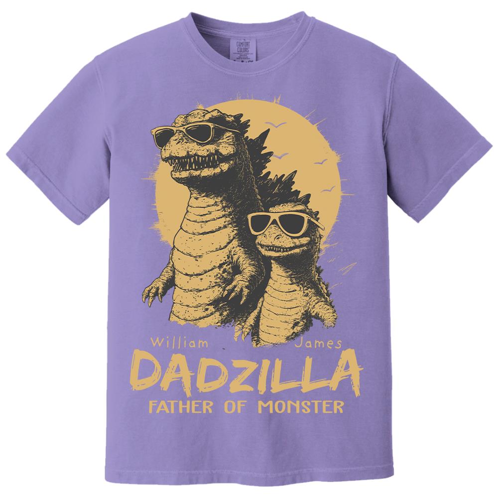 Personalized Dadzilla T-Shirt Father Day Gifts for Dad Funny Papa Tshirt Cool Daddy Dinosaur Tee Hv01