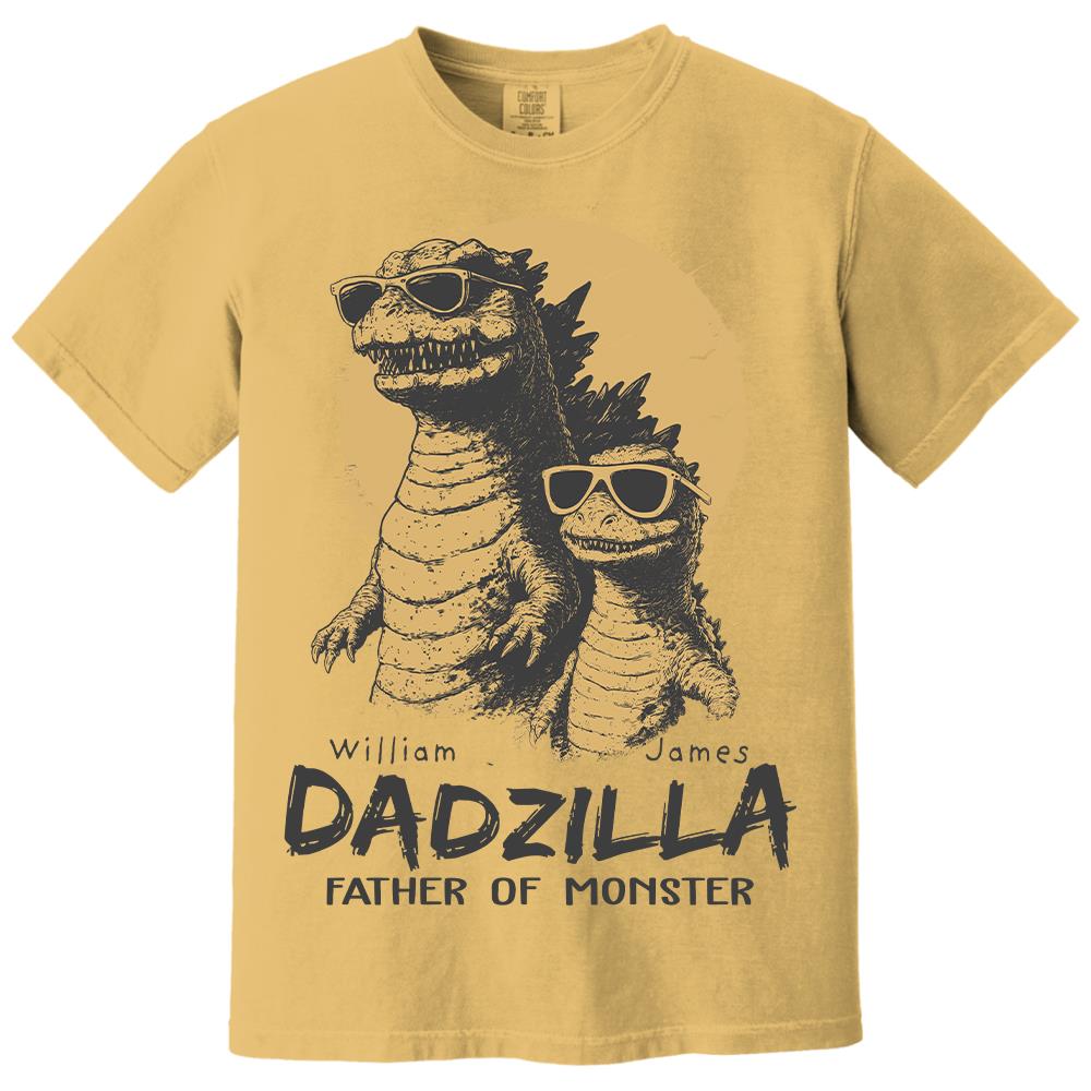 Personalized Dadzilla T-Shirt Father Day Gifts for Dad Funny Papa Tshirt Cool Daddy Dinosaur Tee Hv01
