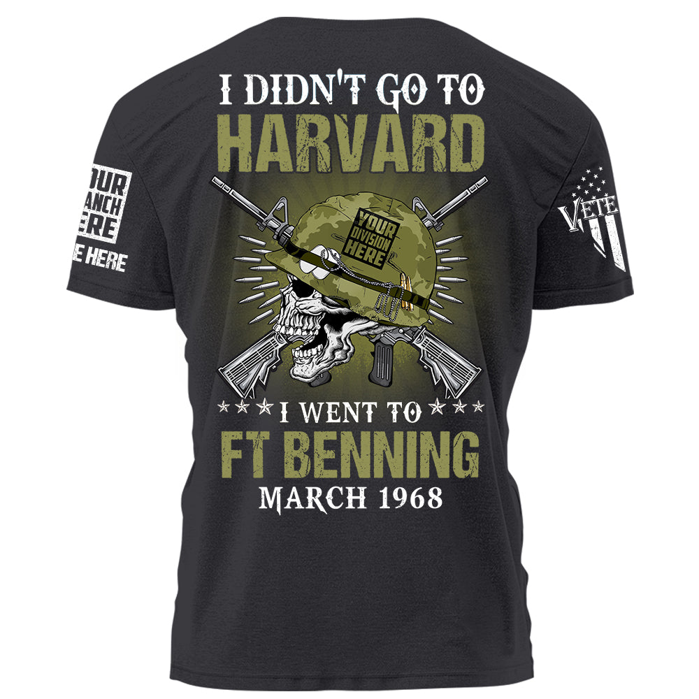 I Didn't Go To Harvard I Went To Military Base Skull Veteran Personalized Shit Gift For Soldier K1702