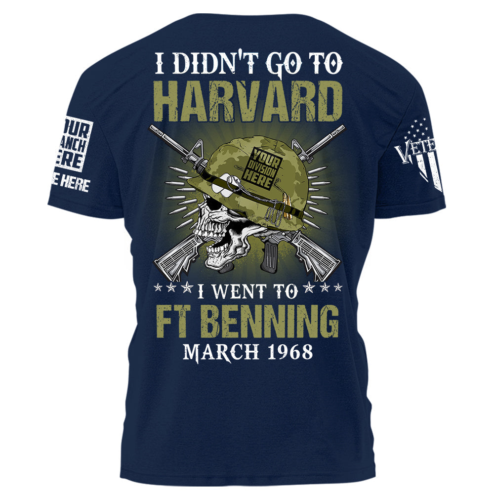 I Didn't Go To Harvard I Went To Military Base Skull Veteran Personalized Shit Gift For Soldier K1702