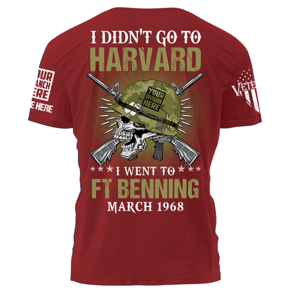 I Didn't Go To Harvard I Went To Military Base Skull Veteran Personalized Shit Gift For Soldier K1702