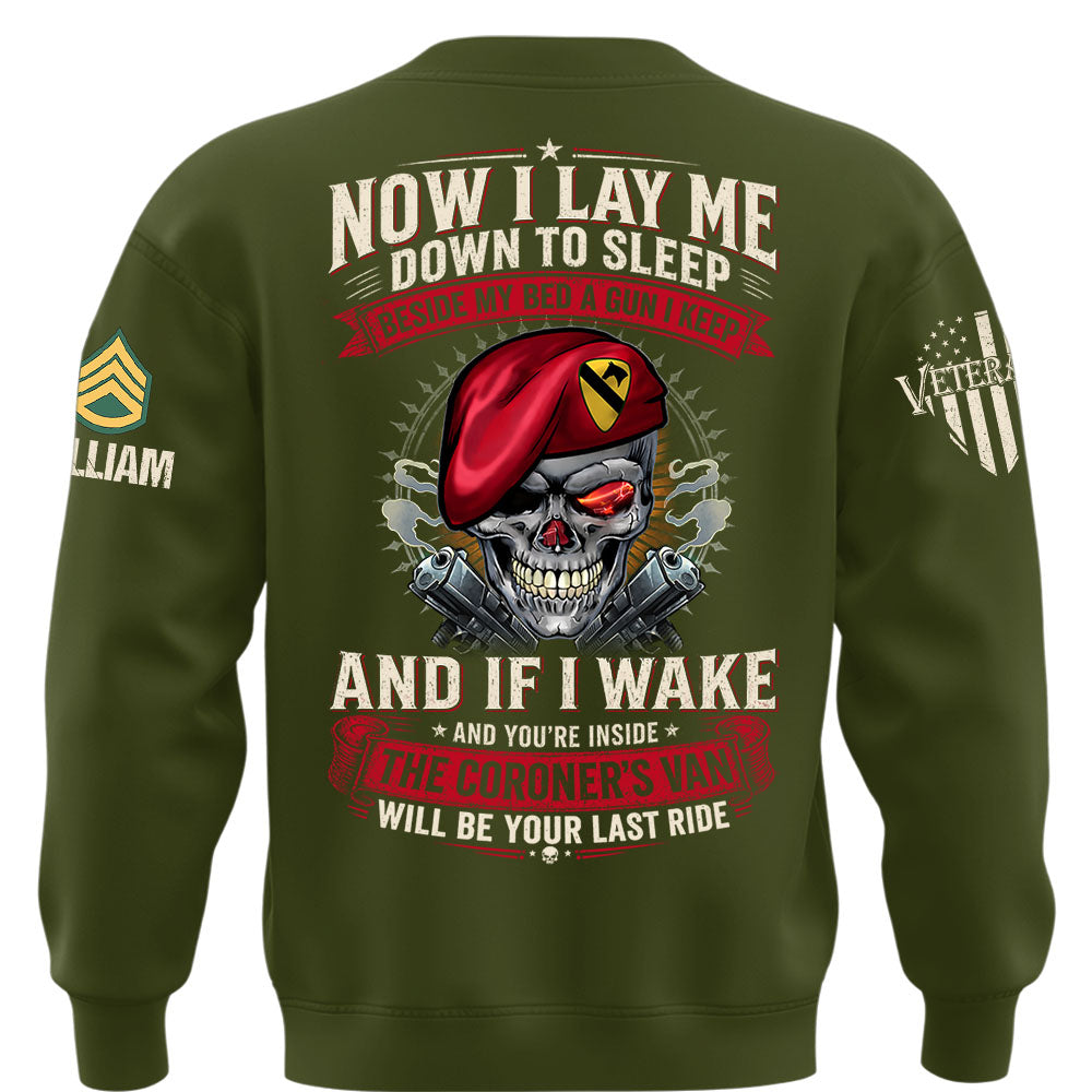 Custom Veteran Shirt Now I Lay Me Down To Sleep Beside My Bed A Gun I Keep Gift For Veterans K1702 MT2