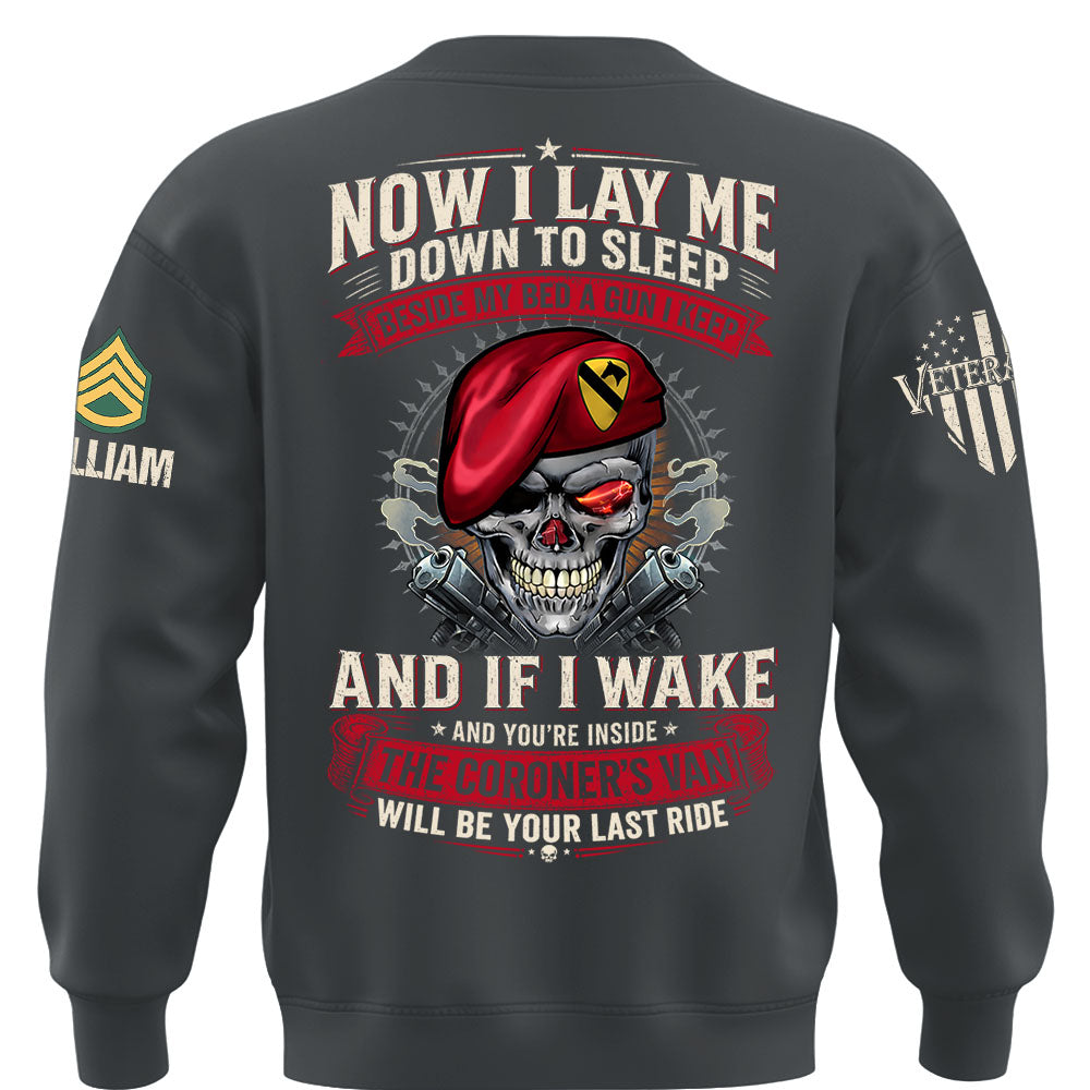 Custom Veteran Shirt Now I Lay Me Down To Sleep Beside My Bed A Gun I Keep Gift For Veterans K1702 MT2