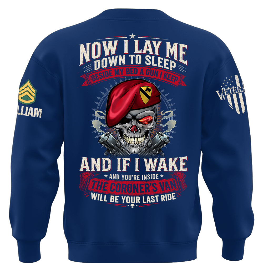 Custom Veteran Shirt Now I Lay Me Down To Sleep Beside My Bed A Gun I Keep Gift For Veterans K1702 MT2