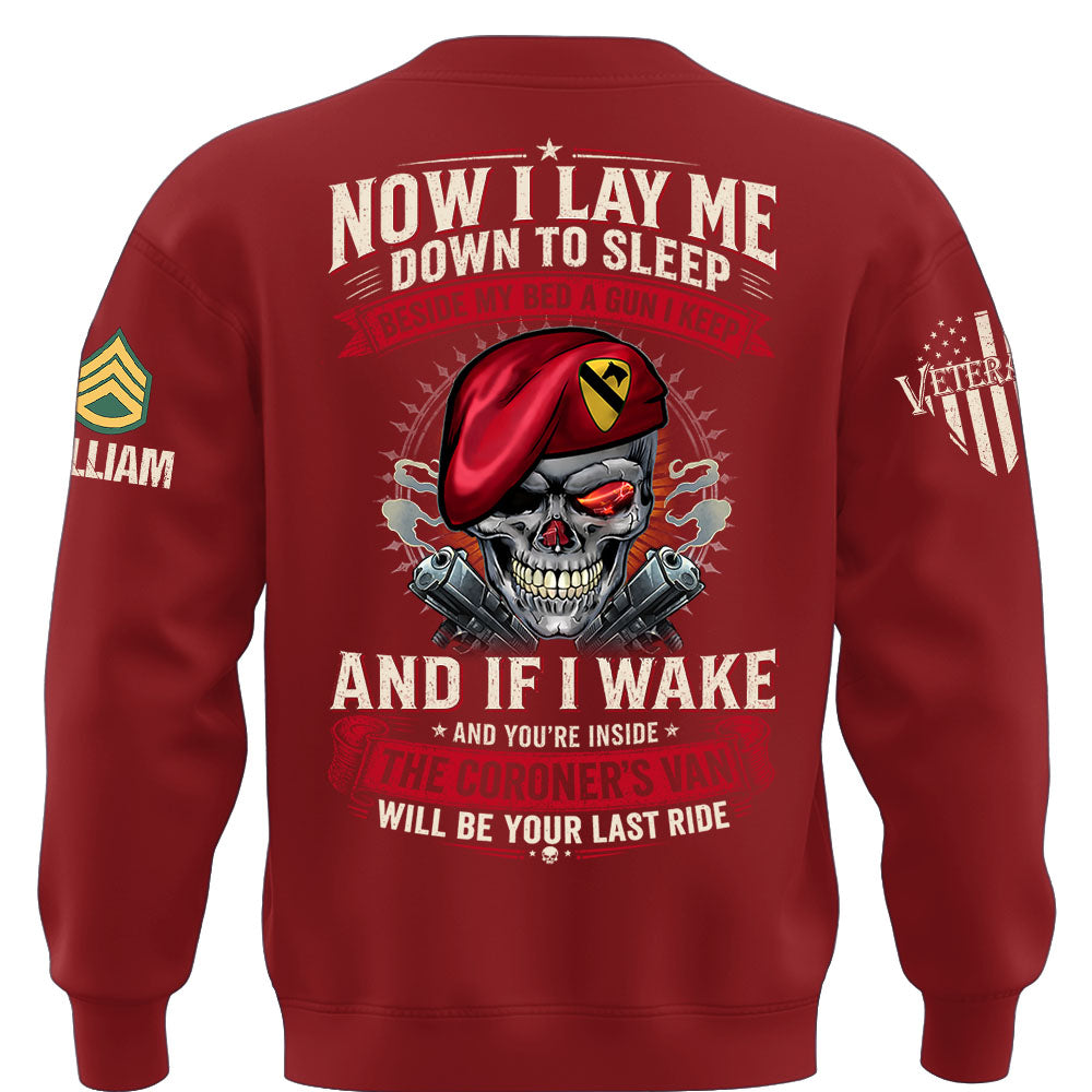 Custom Veteran Shirt Now I Lay Me Down To Sleep Beside My Bed A Gun I Keep Gift For Veterans K1702 MT2