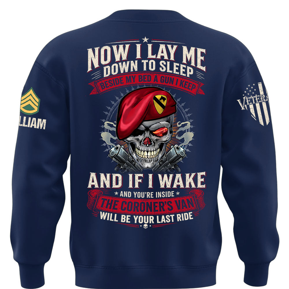 Custom Veteran Shirt Now I Lay Me Down To Sleep Beside My Bed A Gun I Keep Gift For Veterans K1702 MT2